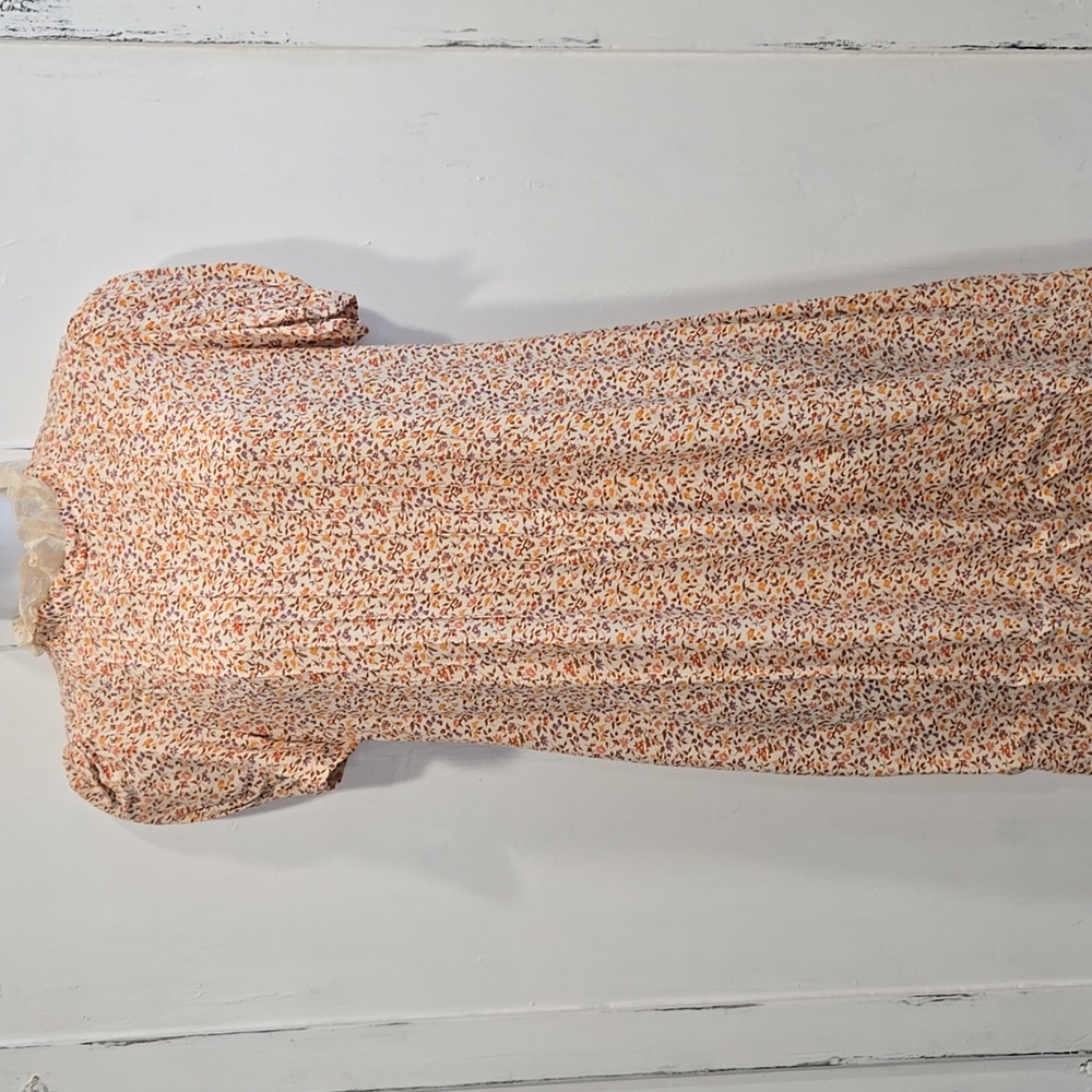 SAMUEL BLUE PETITE FLORAL MAXI DRESS.   #7217